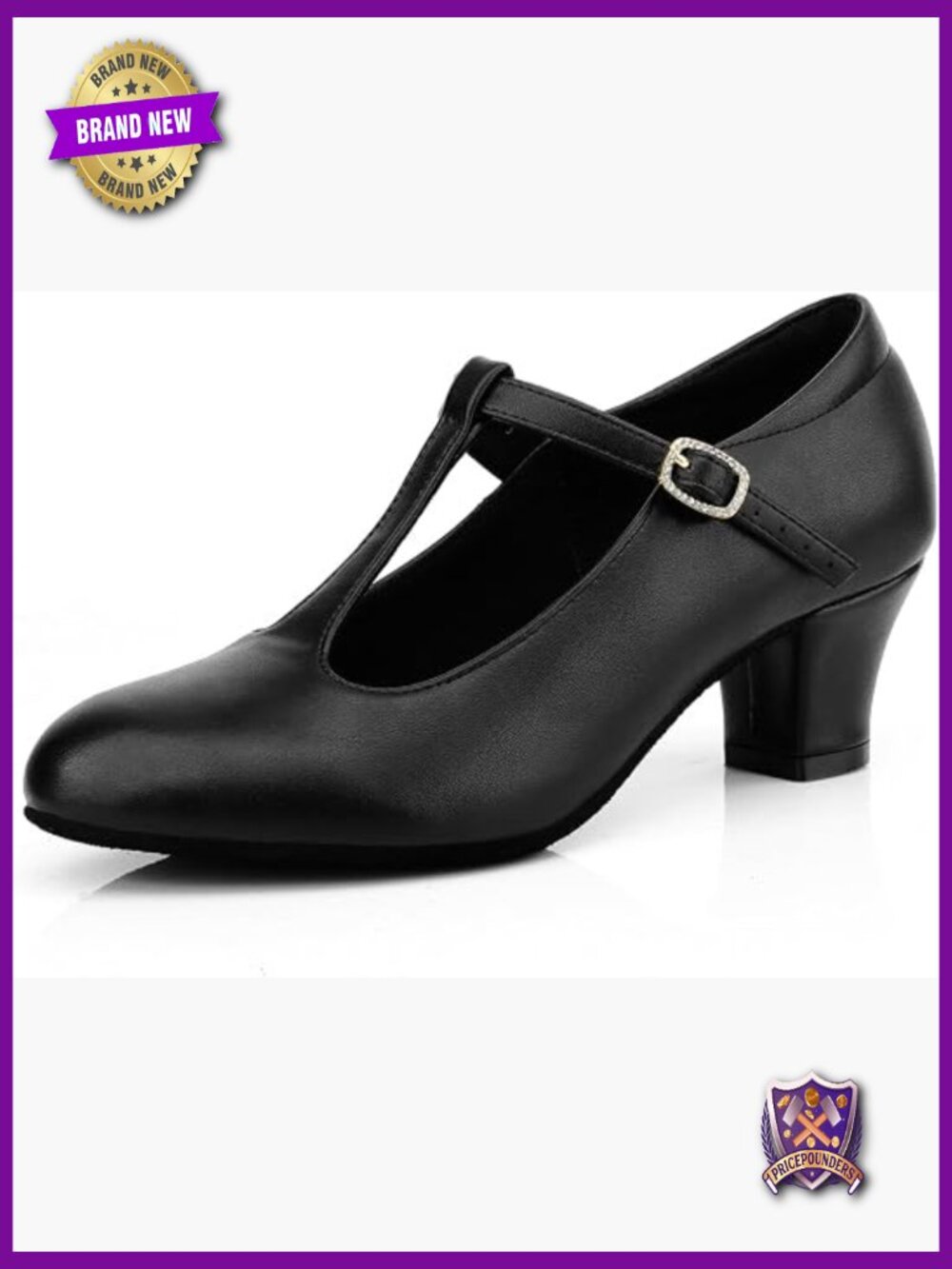 T-Strap Character Shoes Ballroom Latin Dance Heels Wedding Pumps